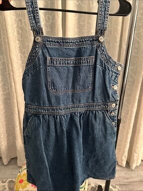 American Eagle Outfitters Blue Denim Overall Dress
